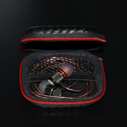 KZ Data Wire Charger Earphone Portable Carbon Fibre Texture Receiving Case, Square