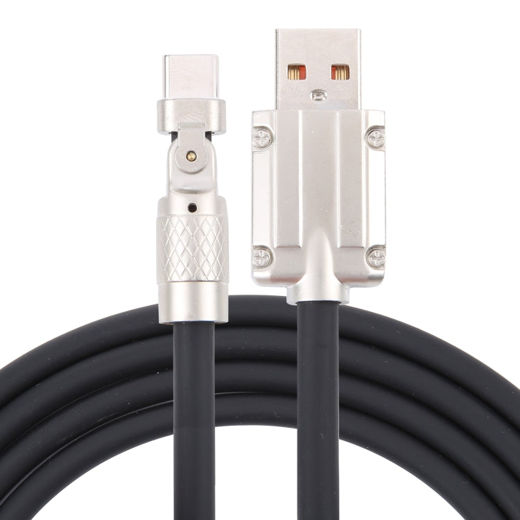 Mech Series 6A 120W USB to Type-C 180-degree Metal Plug Fast Charging Cable, Length: 1.2m��������...