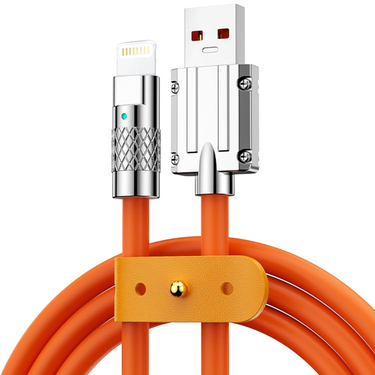 Mech Series 6A 120W USB to 8 Pin Metal Plug Silicone Fast Charging Data Cable, Length: 1.2m������...