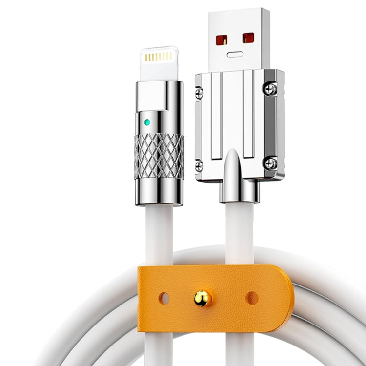 Mech Series 6A 120W USB to 8 Pin Metal Plug Silicone Fast Charging Data Cable, Length: 1.2m������...