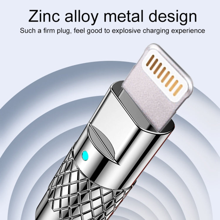 Mech Series 6A 120W USB to 8 Pin Metal Plug Silicone Fast Charging Data Cable, Length: 1.2m������...