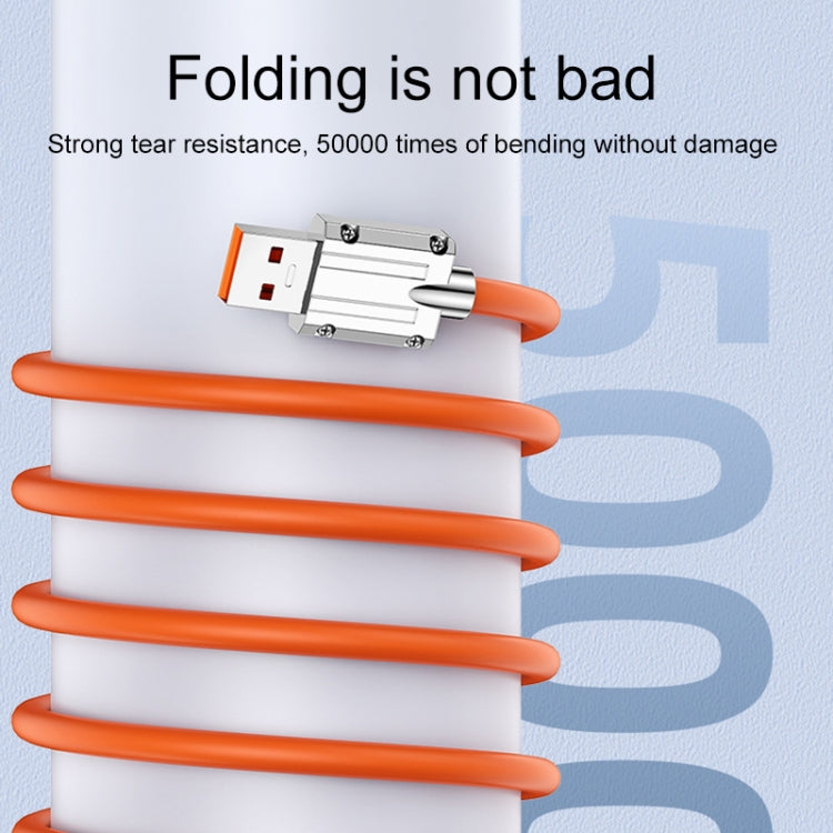 Mech Series 6A 120W USB to 8 Pin Metal Plug Silicone Fast Charging Data Cable, Length: 1.2m������...