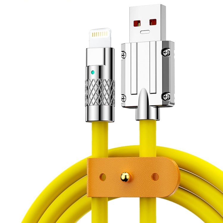 Mech Series 6A 120W USB to 8 Pin Metal Plug Silicone Fast Charging Data Cable, Length: 1.8m������...