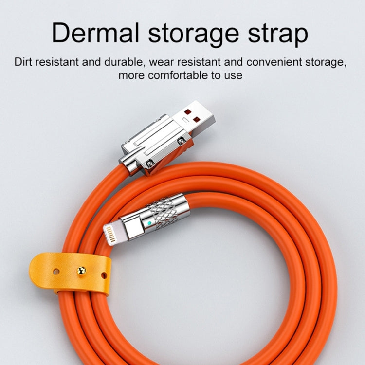 Mech Series 6A 120W USB to 8 Pin Metal Plug Silicone Fast Charging Data Cable, Length: 1.8m������...