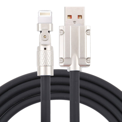 Mech Series 6A 120W USB to 8 Pin 180-degree Metal Plug Fast Charging Cable, Length: 1.2m, 1.2m 8 ...