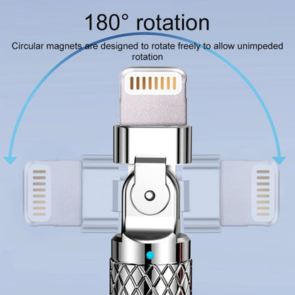 Mech Series 6A 120W USB to 8 Pin 180-degree Metal Plug Fast Charging Cable, Length: 1.2m, 1.2m 8 ...