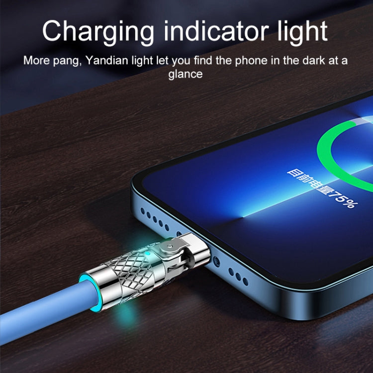 Mech Series 6A 120W USB to 8 Pin 180-degree Metal Plug Fast Charging Cable, Length: 1.2m, 1.2m 8 ...