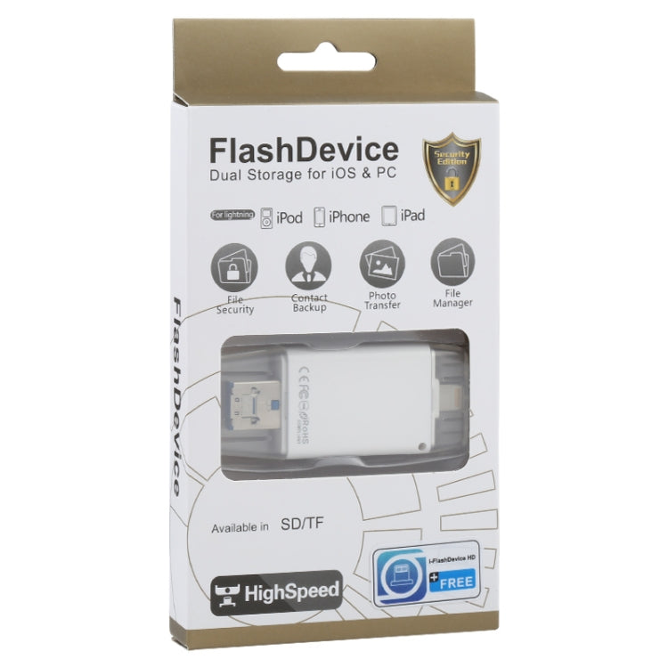 NK-208 3 in 1 i-Flash TF Card / SD Card Reader For 8 Pin + USB 2.0 + Micro USB Devices(Black)����...