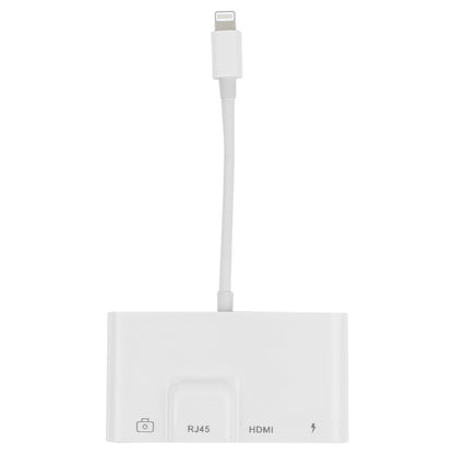 4 in 1 8 Pin Male to 8 Pin Power + RJ45 Ethernet + HDMI + USB Camera Female OTG Digital AV Adapte...