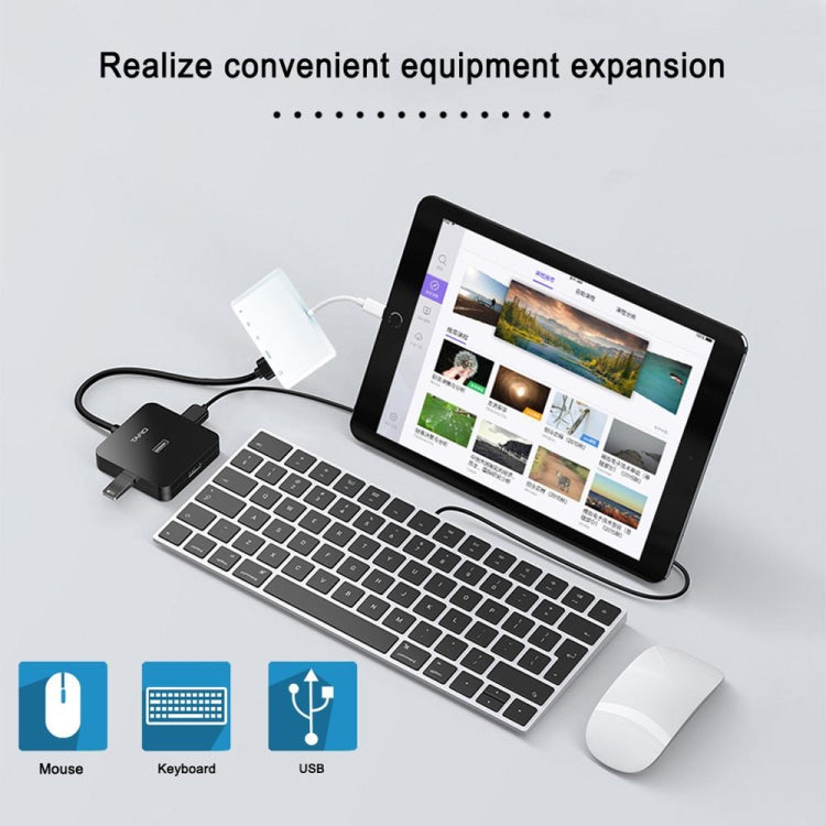 5 in 1 8 Pin Male to USB + HDMI + TF / SD Card Slot + 8 Pin Power Female OTG Digital AV Adapter��...