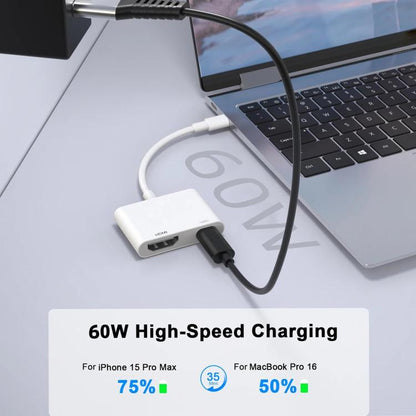 USB-C/Type-C to HDMI+USB-C/Type-C Video Converter, Type-C