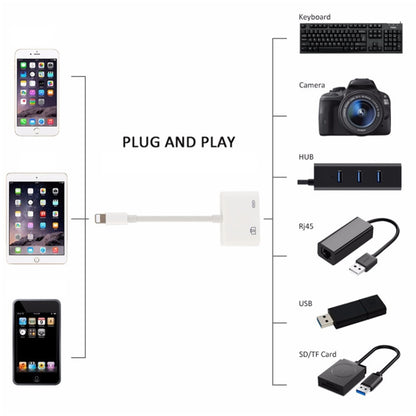 8 Pin to USB & 8 Pin Data Charging Cable