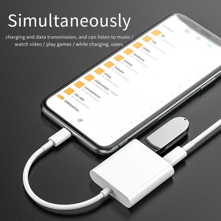 8 Pin to USB & 8 Pin Data Charging Cable