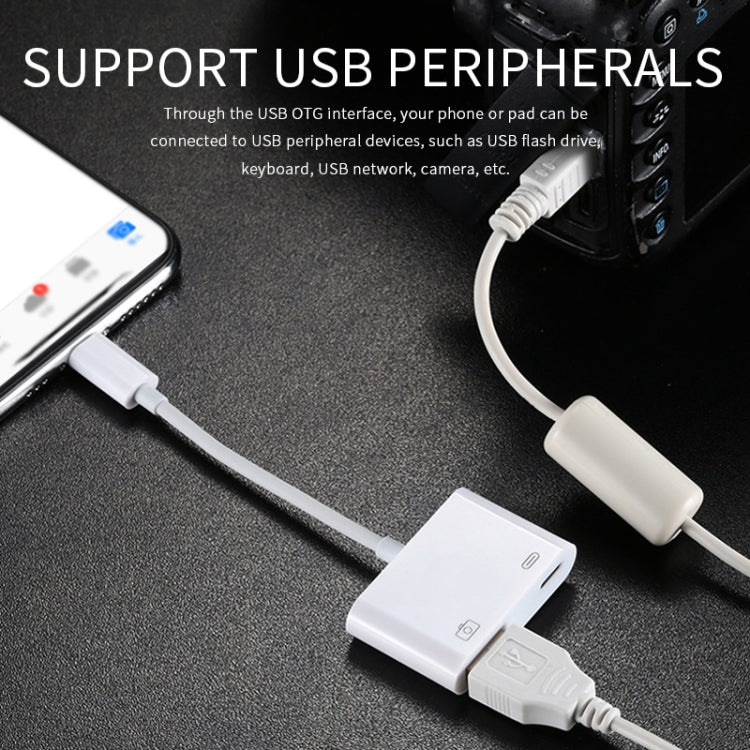 8 Pin to USB & 8 Pin Data Charging Cable