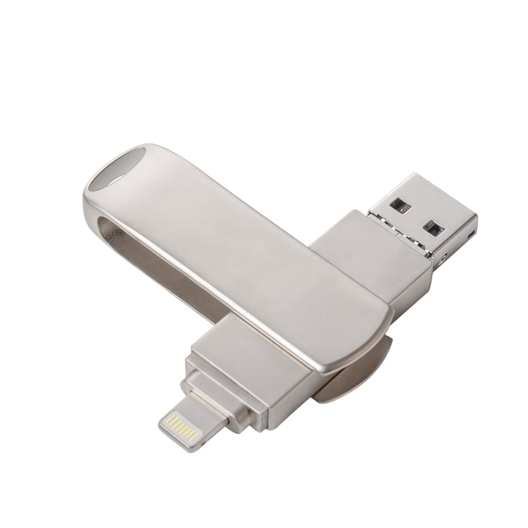 Richwell 3 in 1 16G Micro USB + 8 Pin + USB 3.0 Metal Rotating Push-pull Flash Disk with OTG Func...