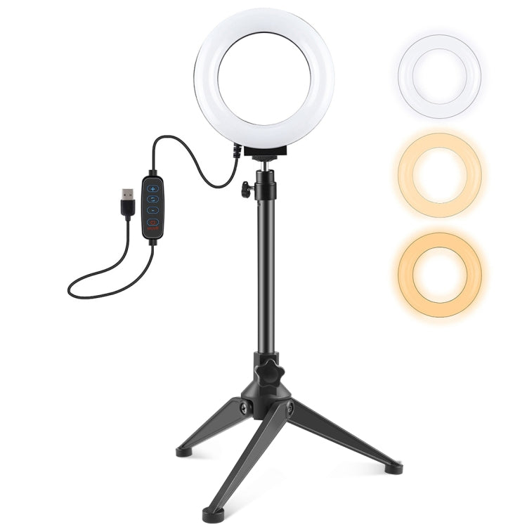 PULUZ 4.7 inch 12cm USB 3 Modes Lights+Desktop Tripod Holder