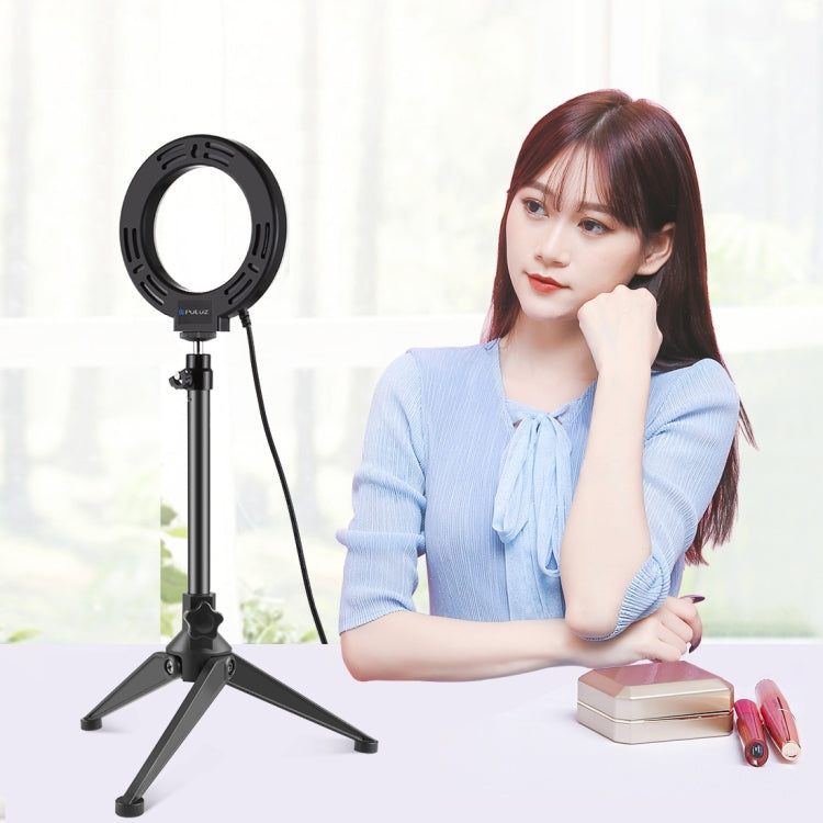 PULUZ 4.7 inch 12cm USB 3 Modes Lights+Desktop Tripod Holder