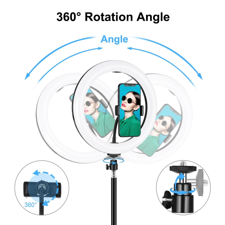PULUZ 10.2 inch 26cm LED Ring Light  + 1.1m Tripod Mount Selfie Beauty Vlogging Video Light  Live...