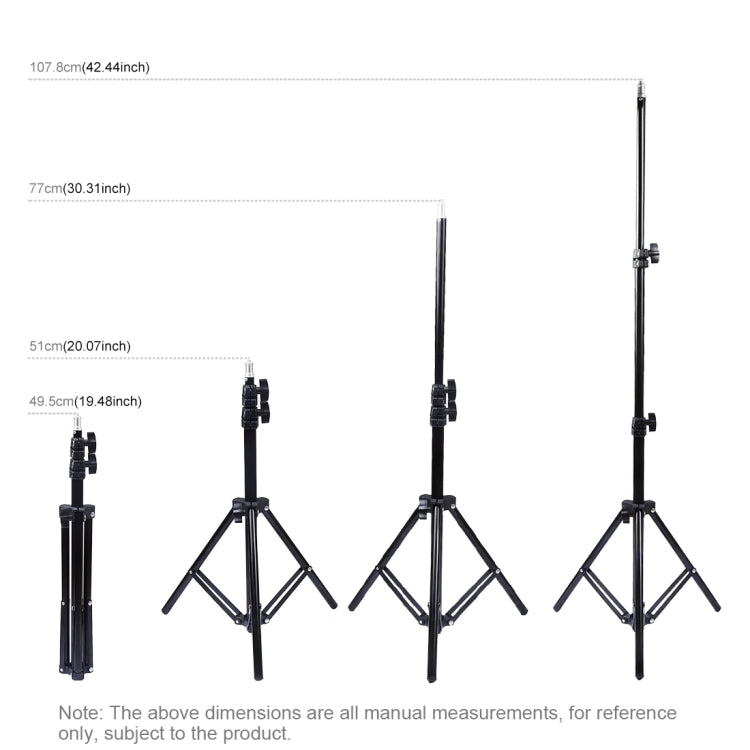 PULUZ 1.1m Tripod Mount + Live Broadcast Dual Phone Bracket + 6.2 inch 16cm LED Ring Vlogging Vid...