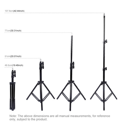 PULUZ 1.1m Tripod Mount + Live Broadcast Dual Phone Bracket + 6.2 inch 16cm LED Ring Vlogging Vid...