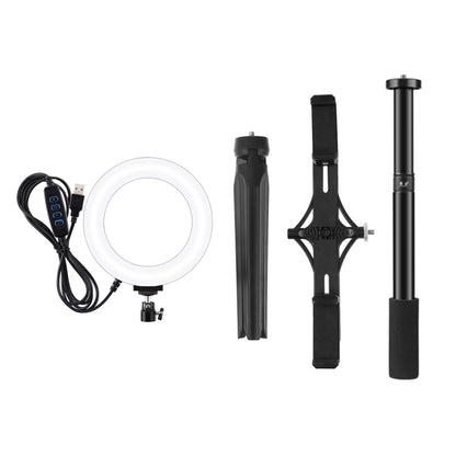 PULUZ Tripod Mount +  Extension Rod + Live Broadcast Dual Phone Bracket + 6.2 inch 16cm LED Ring ...
