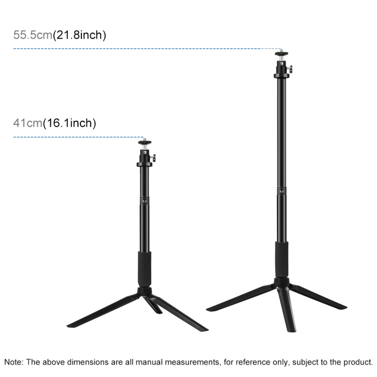 PULUZ Tripod Mount +  Extension Rod + Live Broadcast Dual Phone Bracket + 6.2 inch 16cm LED Ring ...
