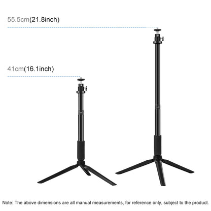 PULUZ Tripod Mount +  Extension Rod + Live Broadcast Dual Phone Bracket + 6.2 inch 16cm LED Ring ...