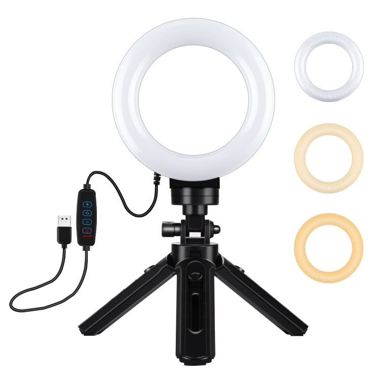 PULUZ 4.7 inch 12cm USB 3 Modes Dimmable LED Ring Vlogging Photography Video Lights + Pocket Trip...