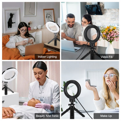 PULUZ 4.7 inch 12cm USB 3 Modes Dimmable LED Ring Vlogging Photography Video Lights + Pocket Trip...