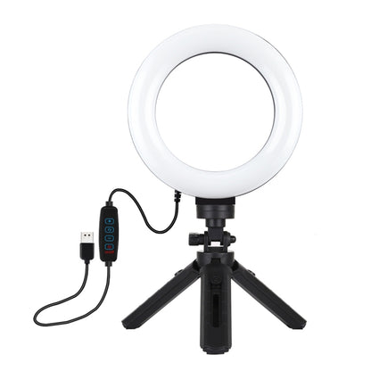 PULUZ 6.2 inch 16cm USB 3 Modes Dimmable LED Ring Vlogging Photography Video Lights + Pocket Trip...