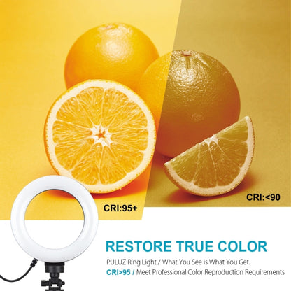 PULUZ 6.2 inch 16cm USB 3 Modes Dimmable LED Ring Vlogging Photography Video Lights + Pocket Trip...