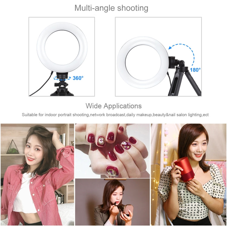 PULUZ 6.2 inch 16cm USB 3 Modes Dimmable LED Ring Vlogging Photography Video Lights + Pocket Trip...