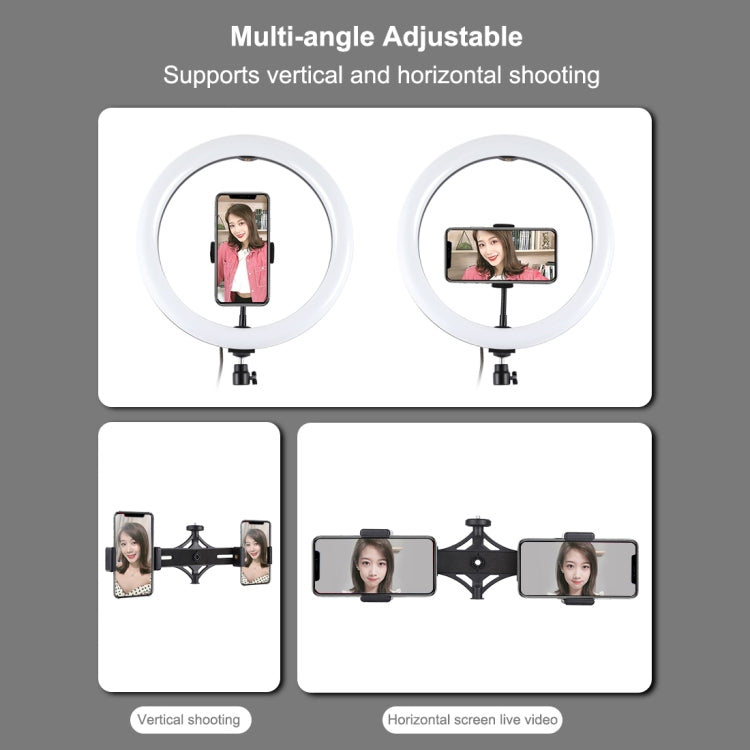 PULUZ 11.8 inch 30cm Light+1.65m Tripod+Dual Phone Bracket