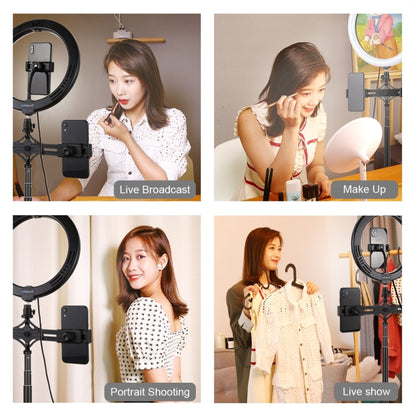 PULUZ 1.65m Tripod Mount + Dual Phone Brackets + 10.2 inch 26cm Curved Surface USB 3 Modes Dimmab...