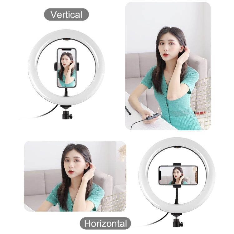 PULUZ 10.2 inch 26cm Selfie Beauty Light + Desktop Tripod Mount USB 3 Modes Dimmable LED Ring Vlo...