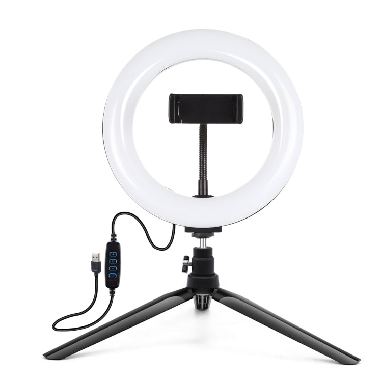 PULUZ 7.9 inch 20cm Light + Desktop Tripod Mount USB 3 Modes Dimmable Dual Color Temperature LED ...