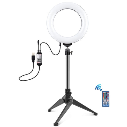 PULUZ 6.2 inch 16cm RGBW Light + Desktop Tripod Mount + USB Dimmable LED Ring Vlogging Photograph...