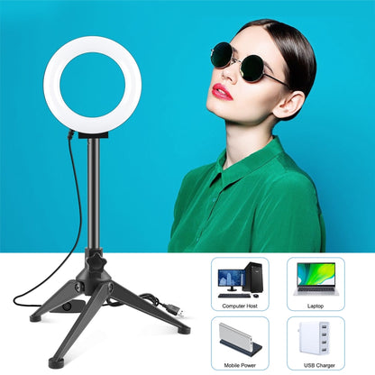 PULUZ 4.7 inch 12cm Ring Light + Desktop Tripod