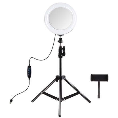 PULUZ 7.9 inch 20cm Mirror Light+ 1.1m Tripod Mount USB 3 Modes Dimmable Dual Color Temperature L...