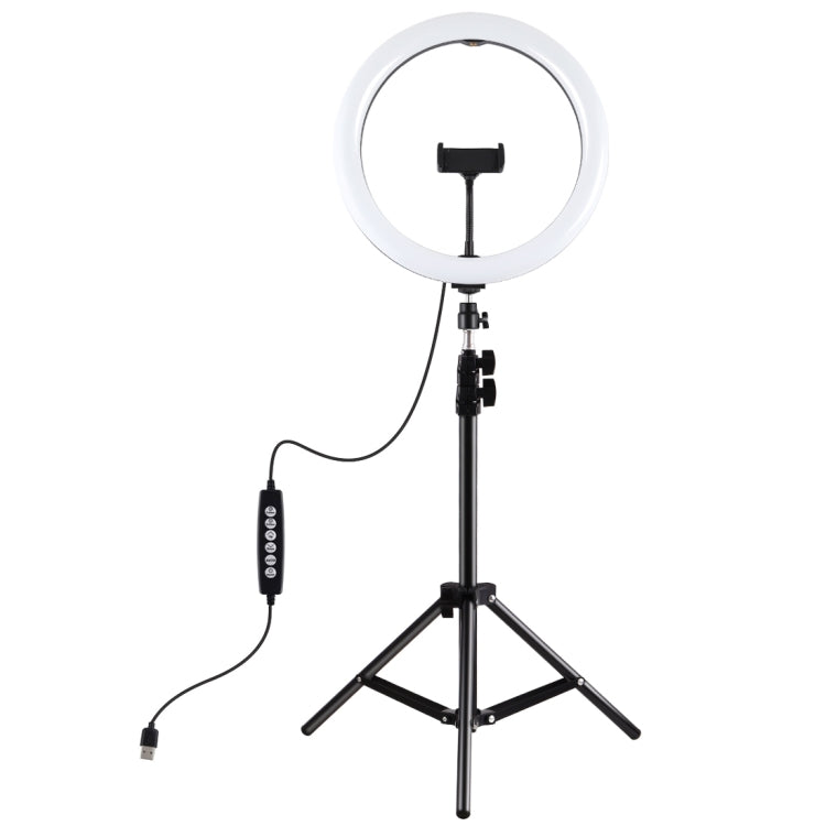 PULUZ 11.8 inch 30cm Light + 1.1m Tripod Mount Curved Surface RGBW Dimmable LED Ring Vlogging Pho...