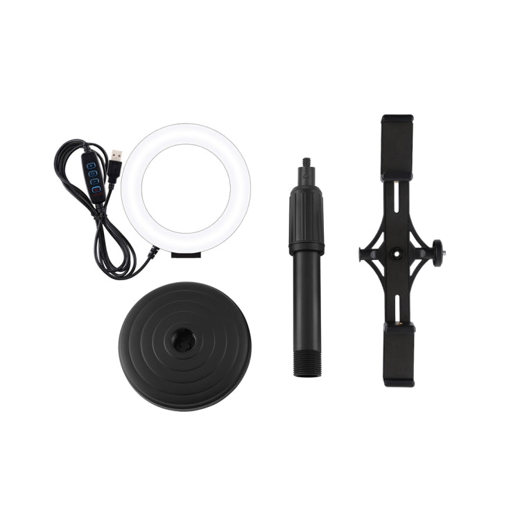 PULUZ 4.7 inch 12cm Ring Light Horizontal Dual Phone Brackets Desktop Holder Video Light Kits����...