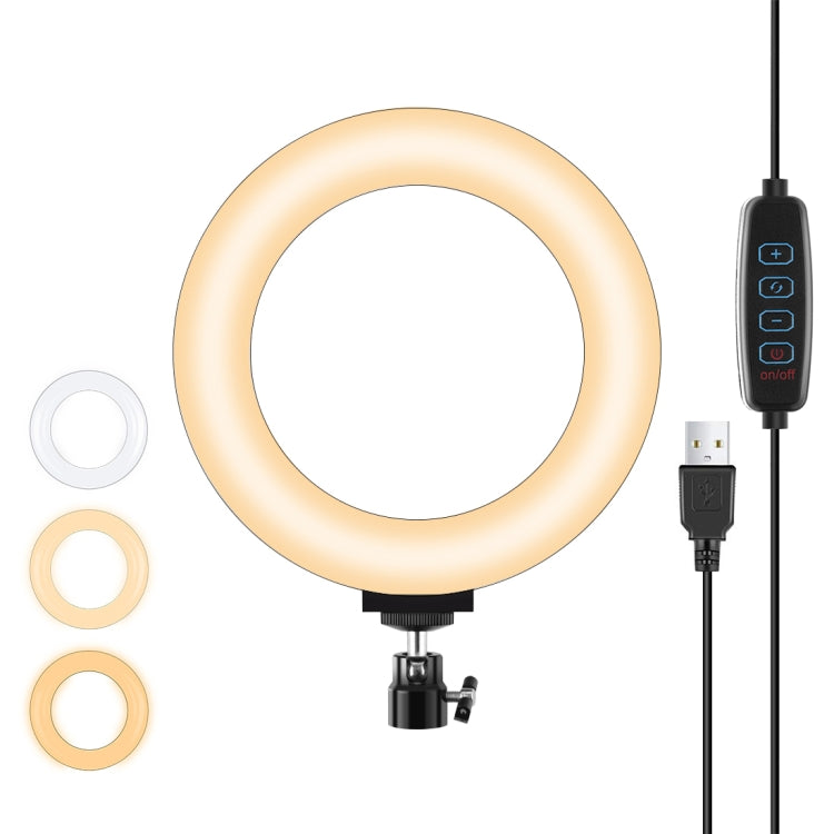 PULUZ 6.2 inch 16cm USB 3 Modes Dimmable LED Ring Vlogging Photography Video Lights with Tripod B...