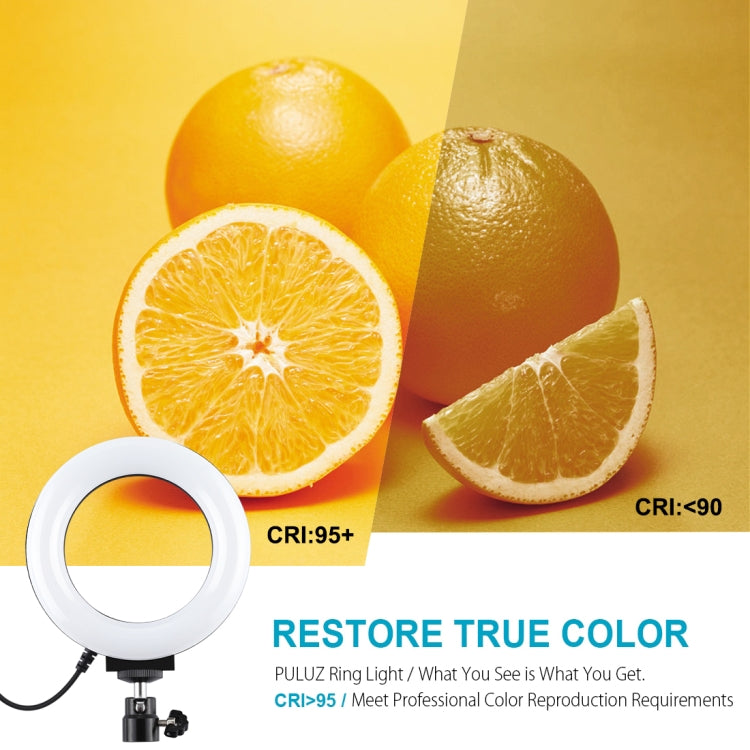 PULUZ 4.7 inch 12cm Curved Surface USB 10 Modes 8 Colors RGBW Dimmable LED Ring Vlogging Photogra...
