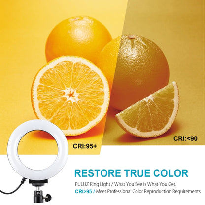 PULUZ 4.7 inch 12cm Curved Surface USB 10 Modes 8 Colors RGBW Dimmable LED Ring Vlogging Photogra...