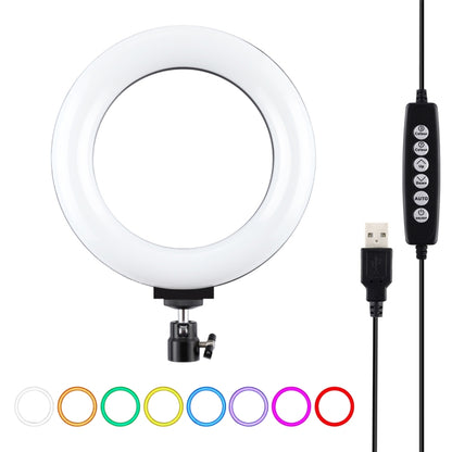 6.2 inch 16cm USB 10 Modes 8 Colors RGBW Ring Light