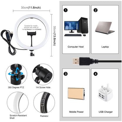 PULUZ 11.8 inch 30cm Dimmable Ring Lights