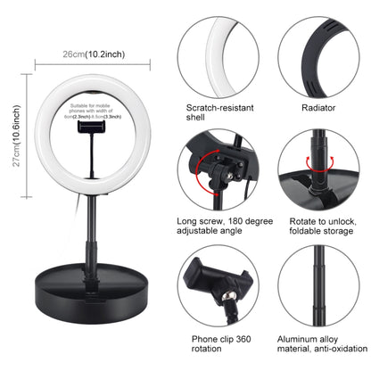 10.2 inch 26cm 3 Modes Dual Color Temperature Ring Light