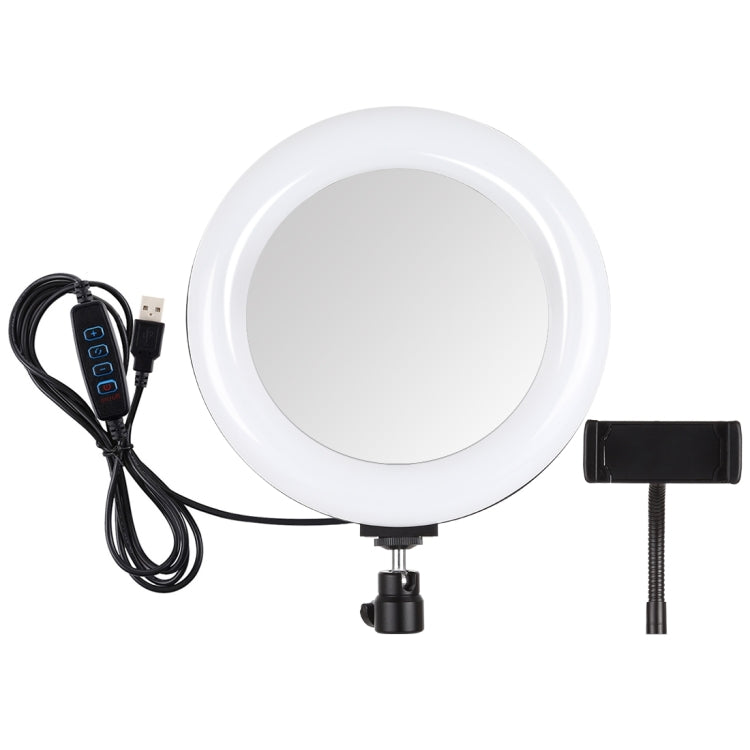 PULUZ 7.9 inch 20cm USB 3 Modes Dimmable Dual Color Temperature LED Curved Light Ring Vlogging Se...