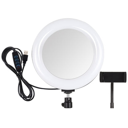 PULUZ 7.9 inch 20cm USB 3 Modes Dimmable Dual Color Temperature LED Curved Light Ring Vlogging Se...
