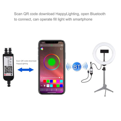 7.9 inch RGBW Ring Lights with Phone Clamp